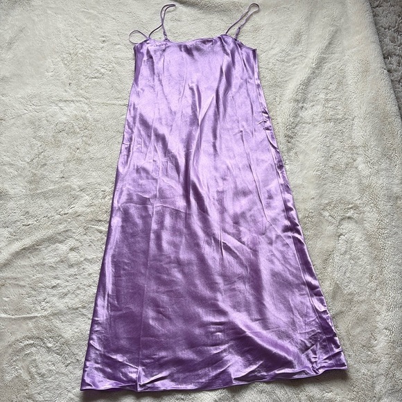 Vince Lavender Acetate Satin Slip Dress - Size XS - Picture 1 of 10